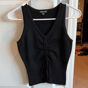 Wild Fable Black Ruched Tank Top